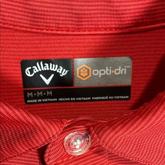 Callaway Red Polo Shirt Classic Design - Picture 3 of 7